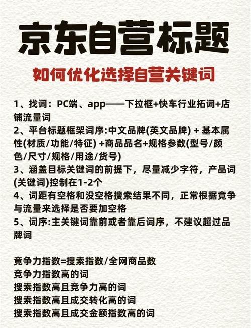 京东平台商品标题优化指南