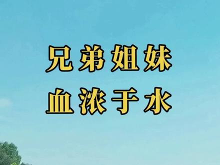 兄弟姐妹：血浓于水，团结如磐