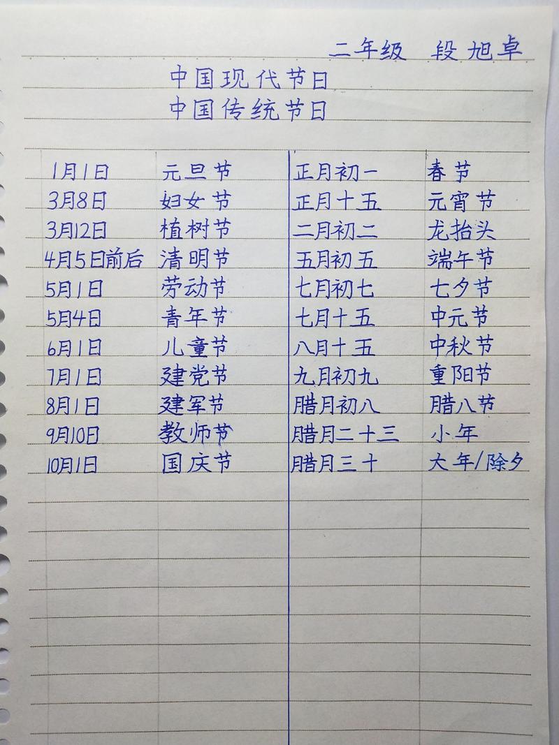 中国节日大全表：探寻中华文化的瑰丽篇章