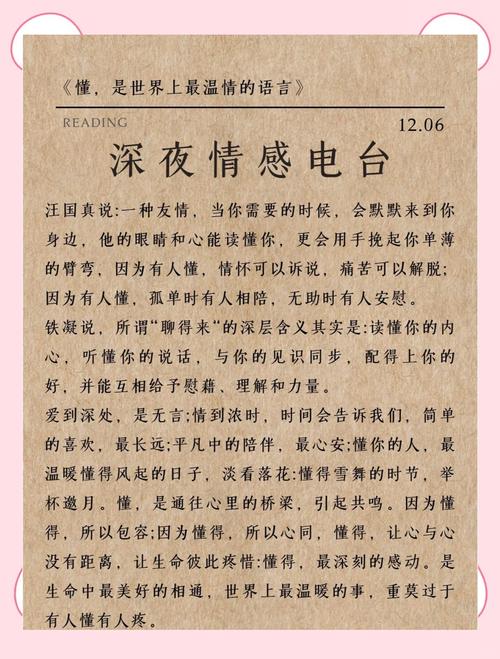 情感电台的魅力：心灵的慰藉与情感的共鸣